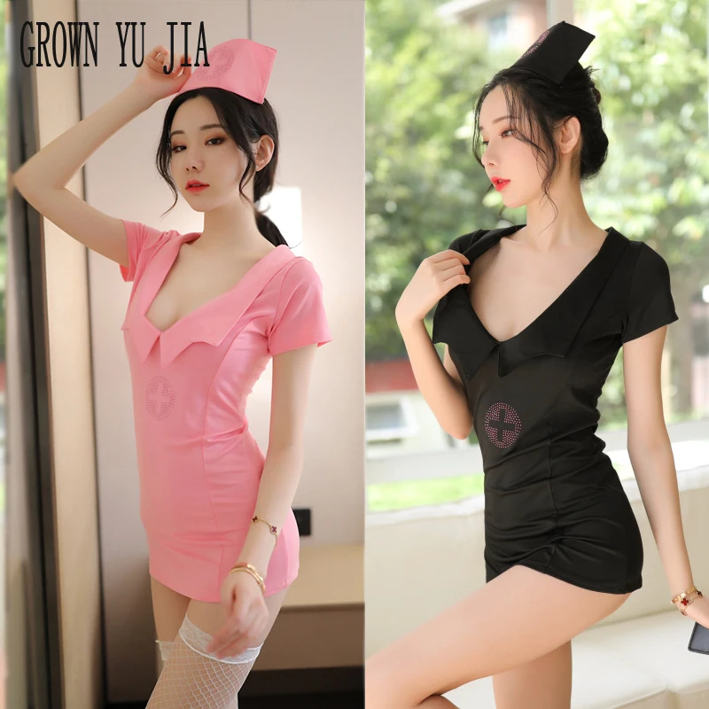 Новая сексуальная униформа для девушек и медсестер эротическое порно-платье