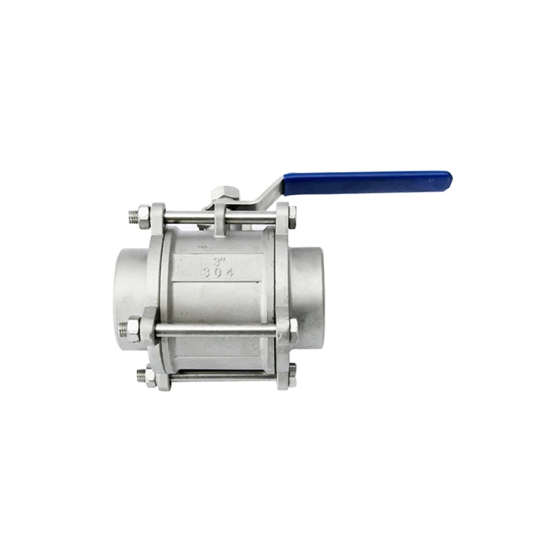 DN80 Нержавеющая сталь 304 с резьбой BSP трехсекционный шаровой кран 3-дюймовый