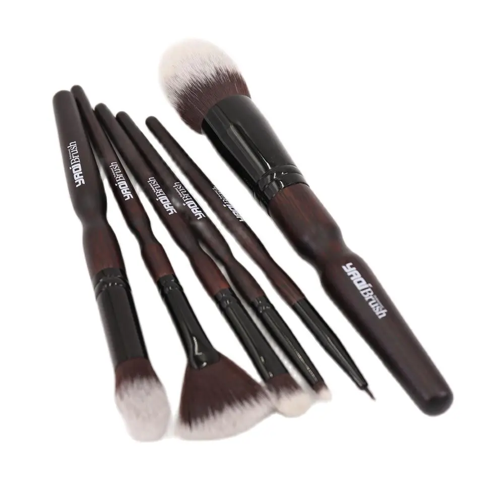 Набор профессиональных нейлоновых косметических кистей с чехлом 6 шт.|Аппликатор