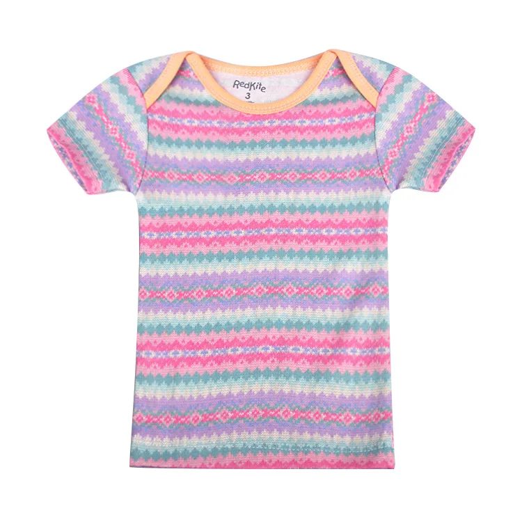 Футболка с коротким рукавом для младенцев на возраст 0 24 месяца 3 шт./лот|Тройники|