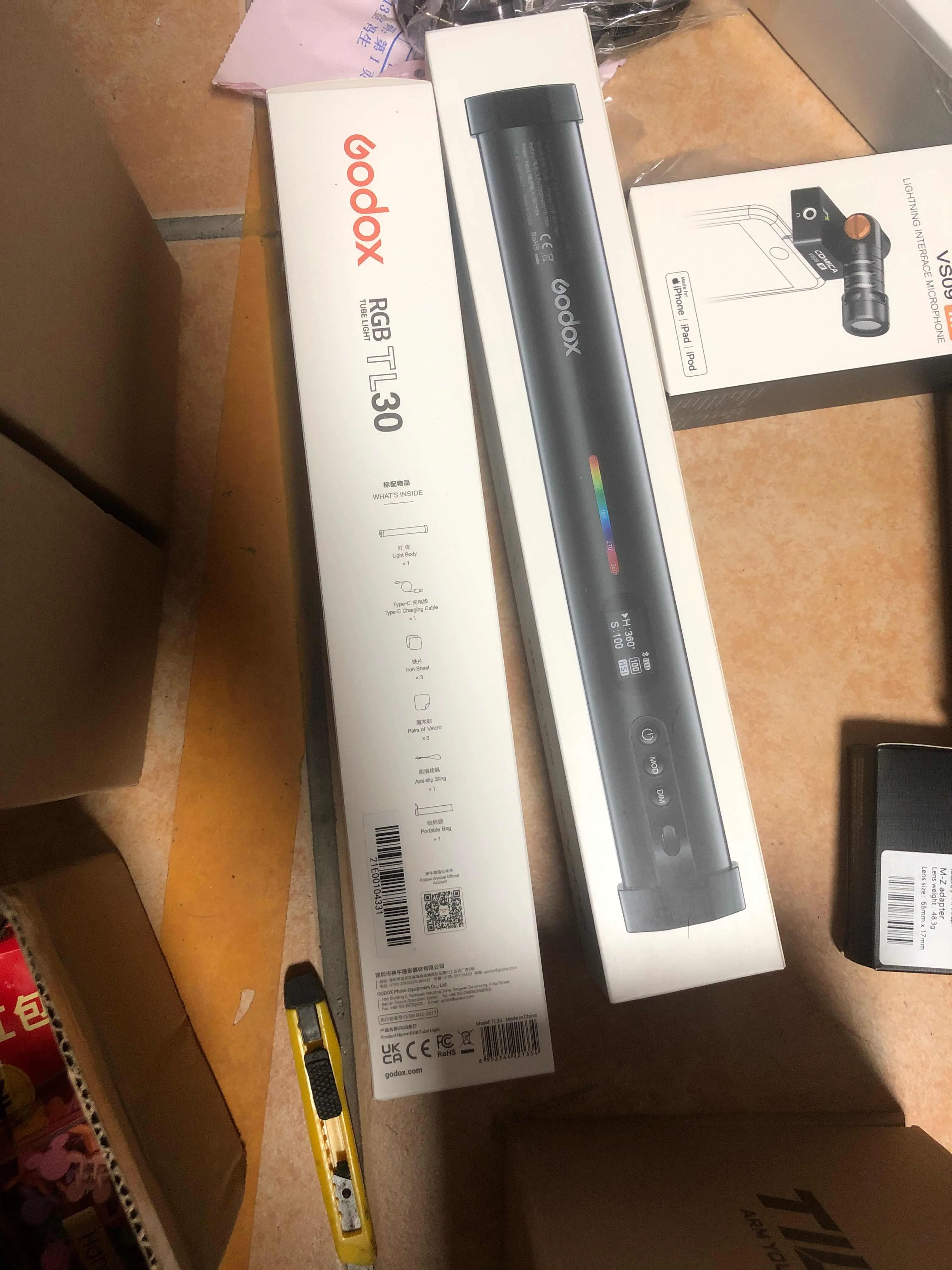 Godox TL30 трубки светильник Rgb портативная Светодиодная лампа для фото и видео пульт