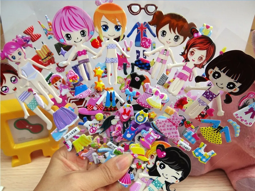 Новинка 80 различных листов объемные наклейки для детей ясельного возраста