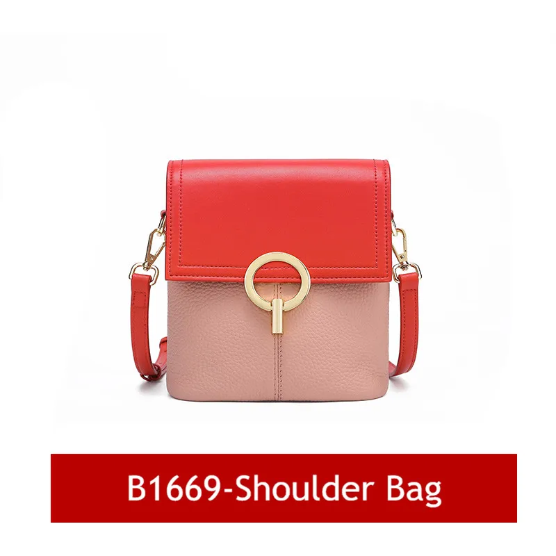 B1669 Red BISON DENIM, коровья кожа, роскошные сумки, женские сумки, дизайнерская Новая сумка на плечо, высокое качество, сумка через плечо для женщин, B1669 - Цвет: B1669 Red