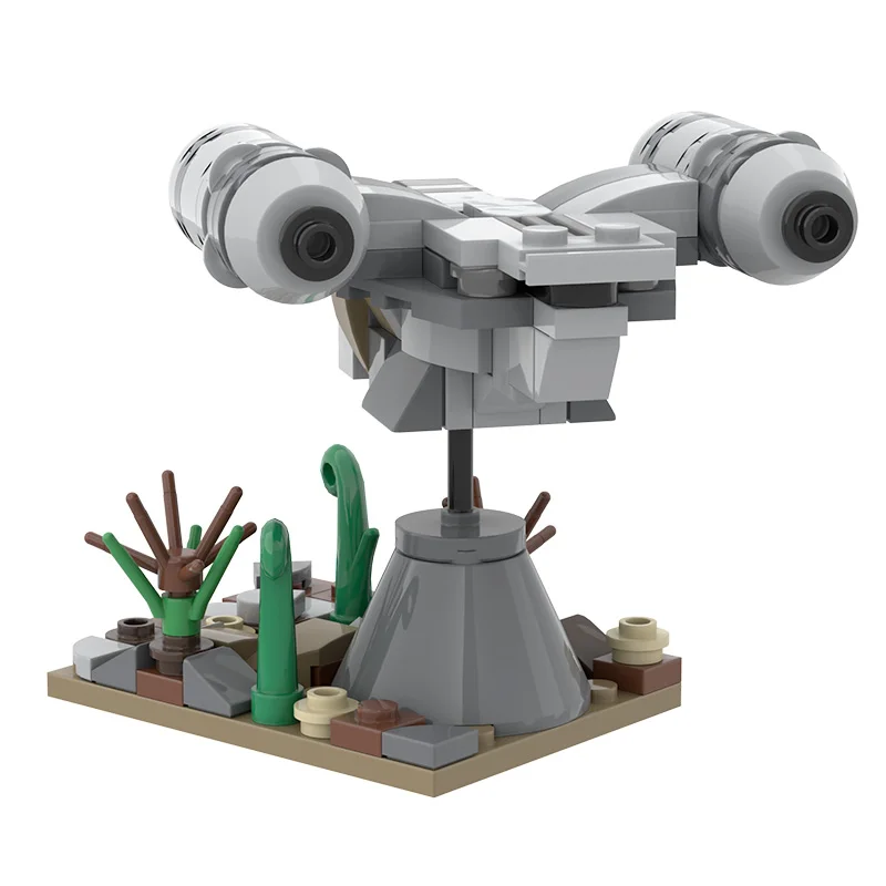 

Star Movie Micro Razor Crest Warship Scene Mini Model Building Blocks DIY Spaceship Bricks Toys Collection Decor Kids Gifts