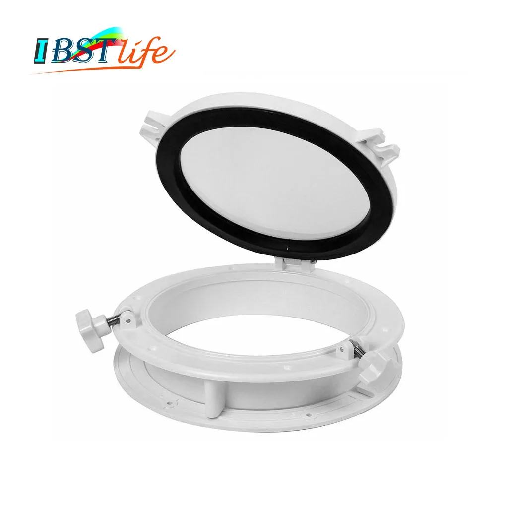 

215mm Marine Boat Yacht RV Porthole ABS Plastic Round Hatches Port Lights Replacement Windows Port Hole Opening Portlight