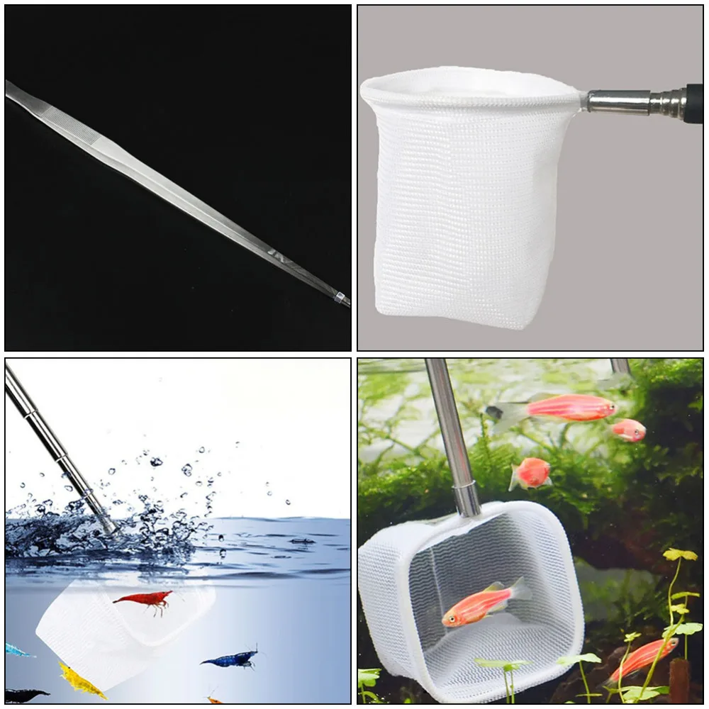 

1 Set/4pcs Fish Tank Fishing Net Dense Shrimp Net Fish Tank Cleaning Tool Kit