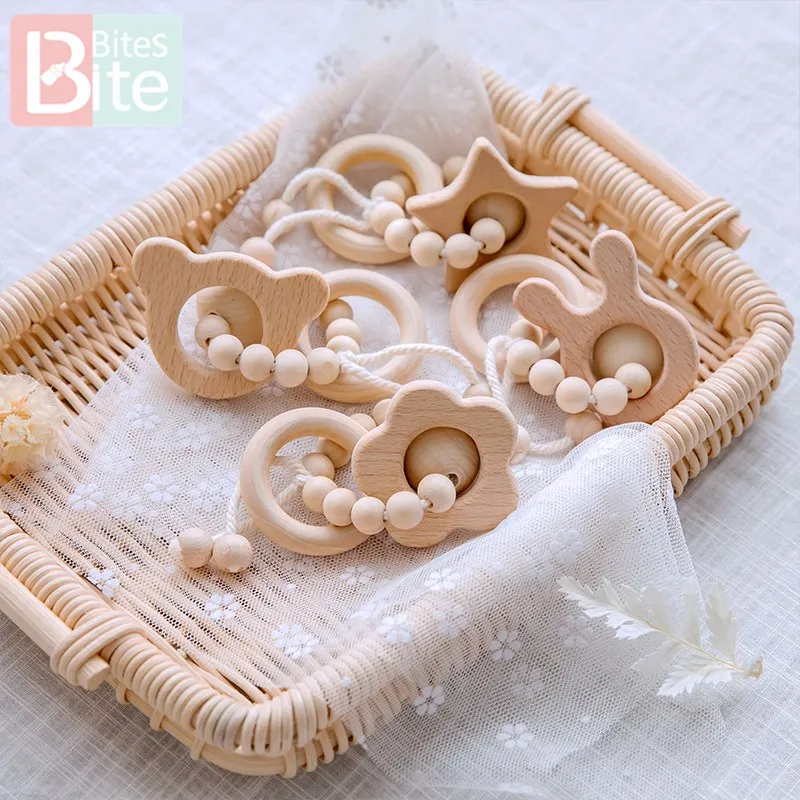 Детский деревянный Прорезыватель для зубов 1 шт. браслеты кормления кулон в виде