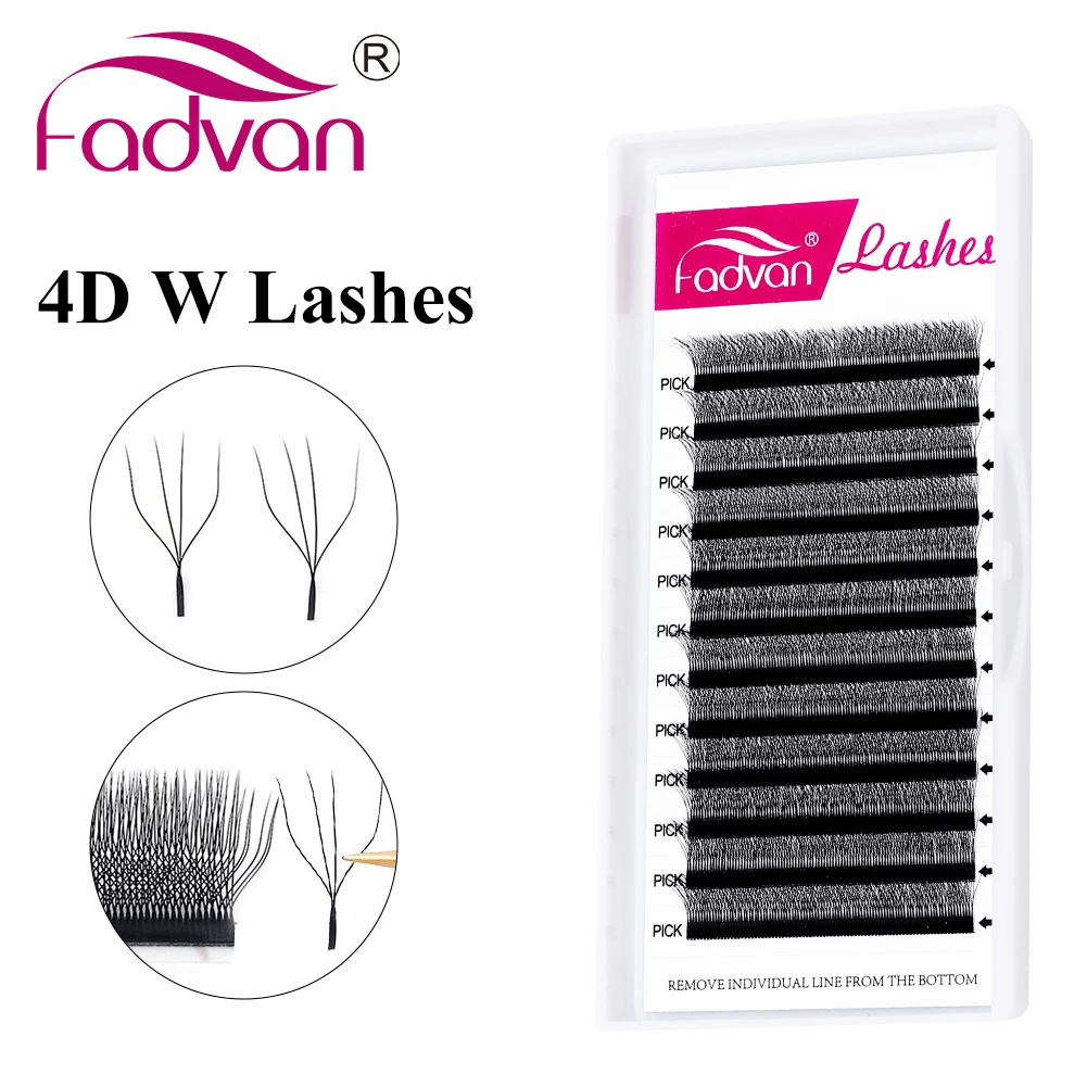 Fadvan 4D W форменные ресницы для наращивания готовые объемные вентиляторы стильные