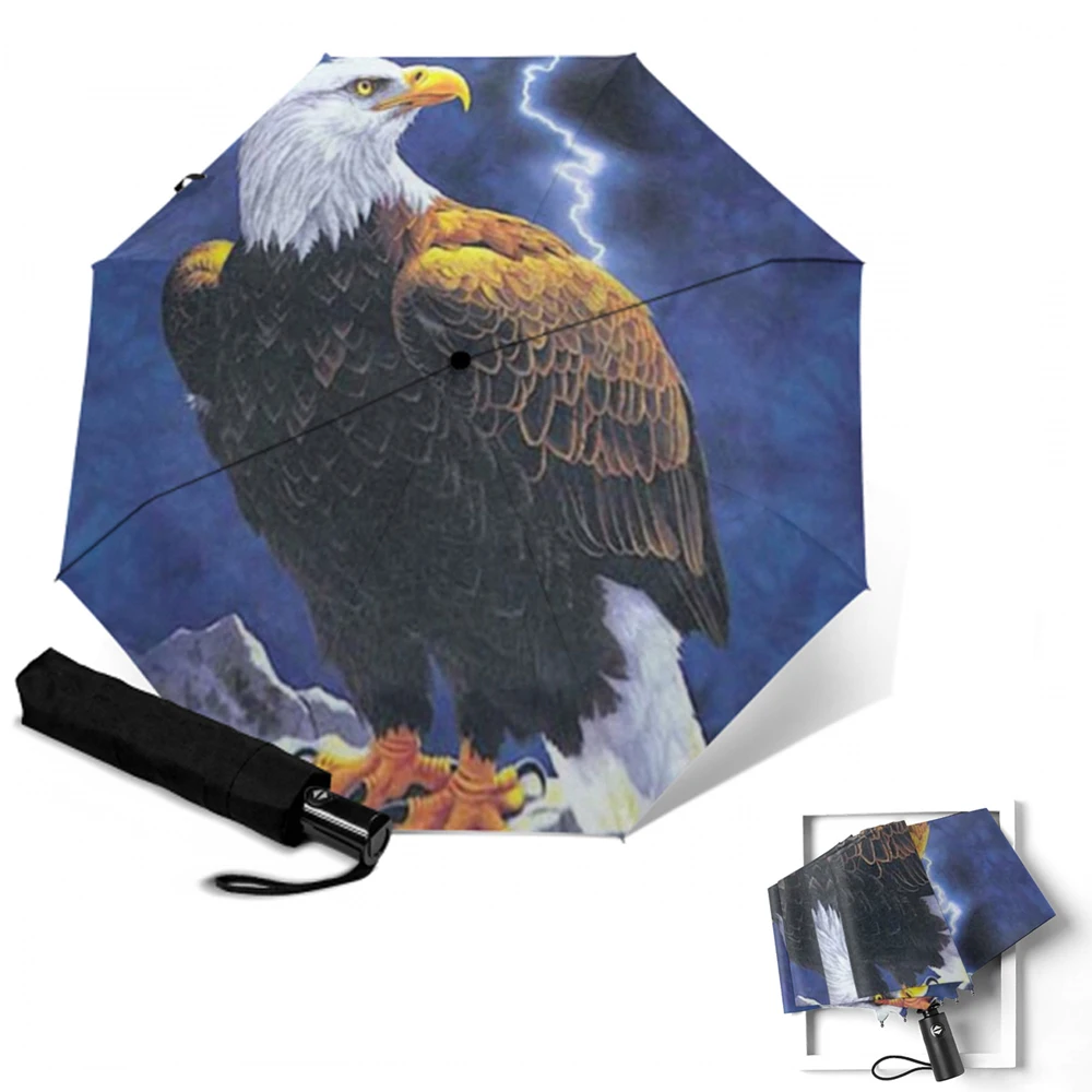 Креативная картина с орлом автоматический мини Зонт от дождя для женщин