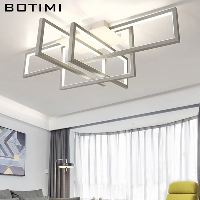 Современный квадратный светодиодный потолочный светильник BOTIMI для гостиной