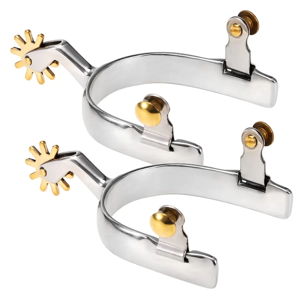 2 шт. Антикоррозийные шпоры для лошадей нержавеющая сталь с медным шпателем