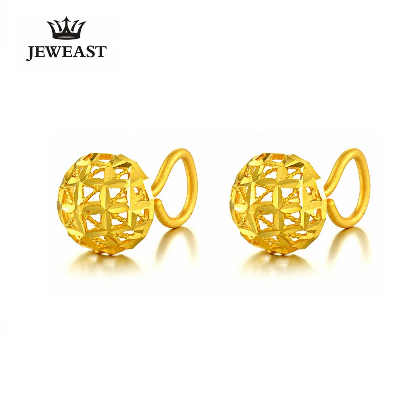 

Серьги YSF из чистого золота 24 К, Настоящее золото 999 пробы, изысканные полые шарики, высококлассные модные изящные ювелирные изделия, лидер п...