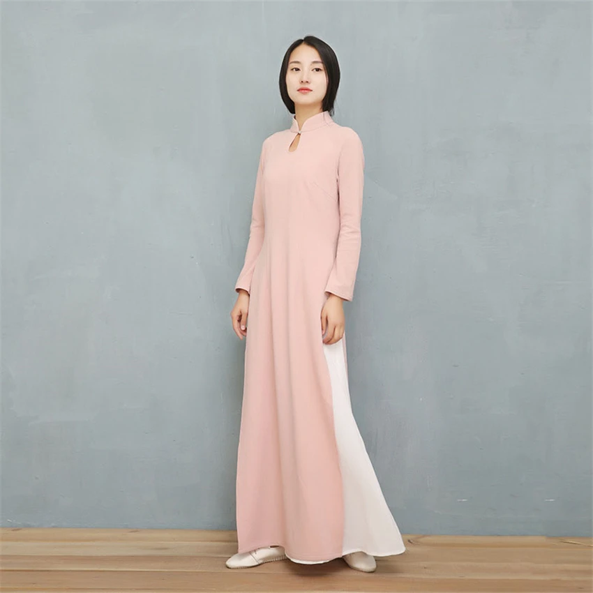 Изящное платье для женщин 2021 Новинка аозай Чонсам дизайн во Вьетнаме Ципао