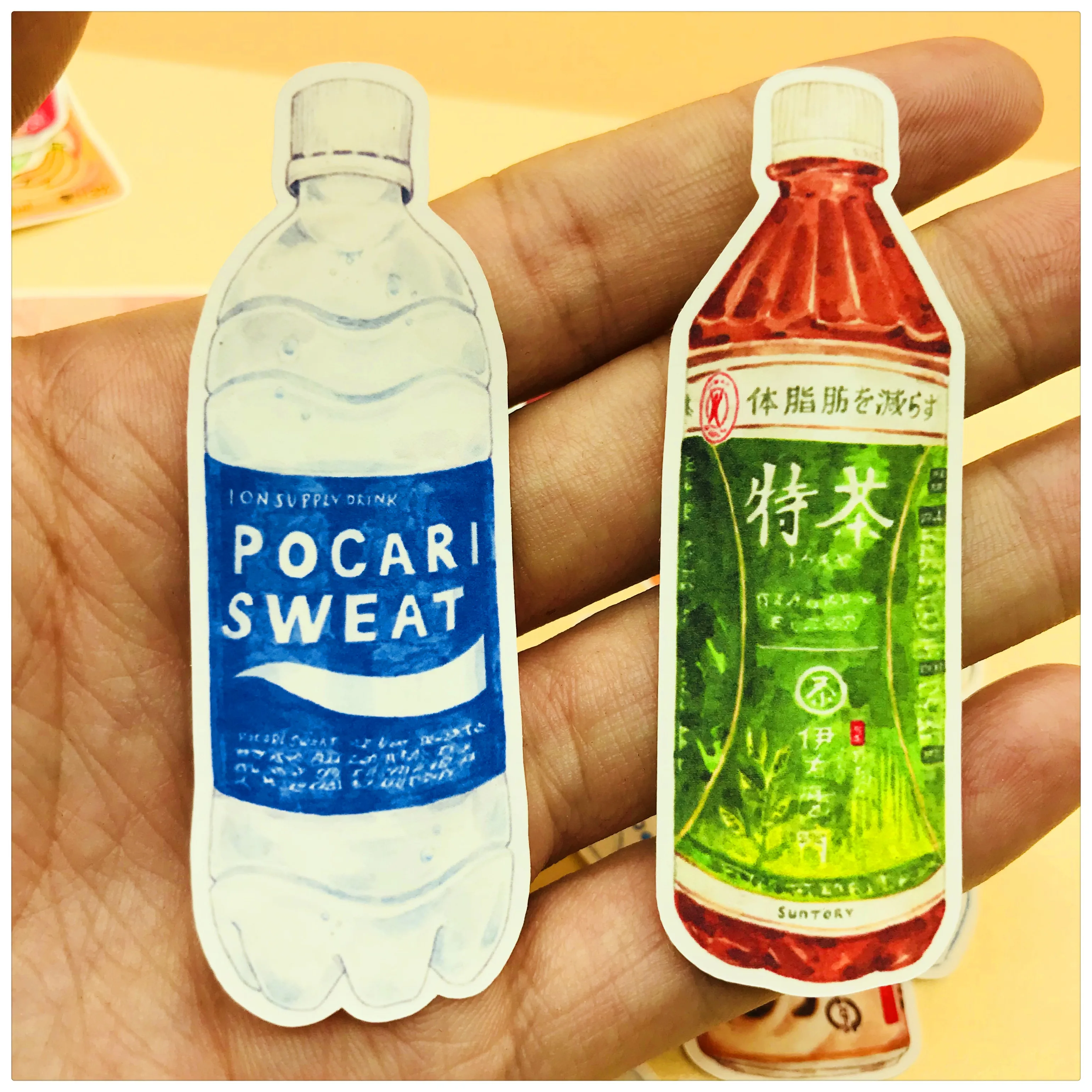 20 шт./компл. Ретро мультфильм японский напиток наклейка с изображением флакона