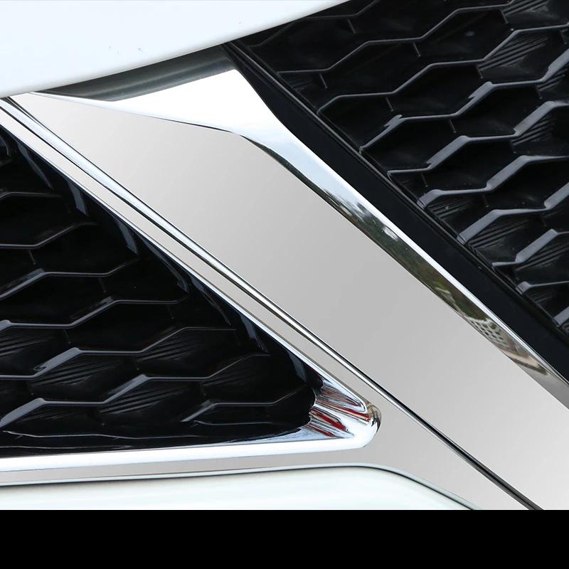 Подходит для NISSAN QASHQAI 2014 2015 2016 Хромированная передняя сетчатая решетка гриля