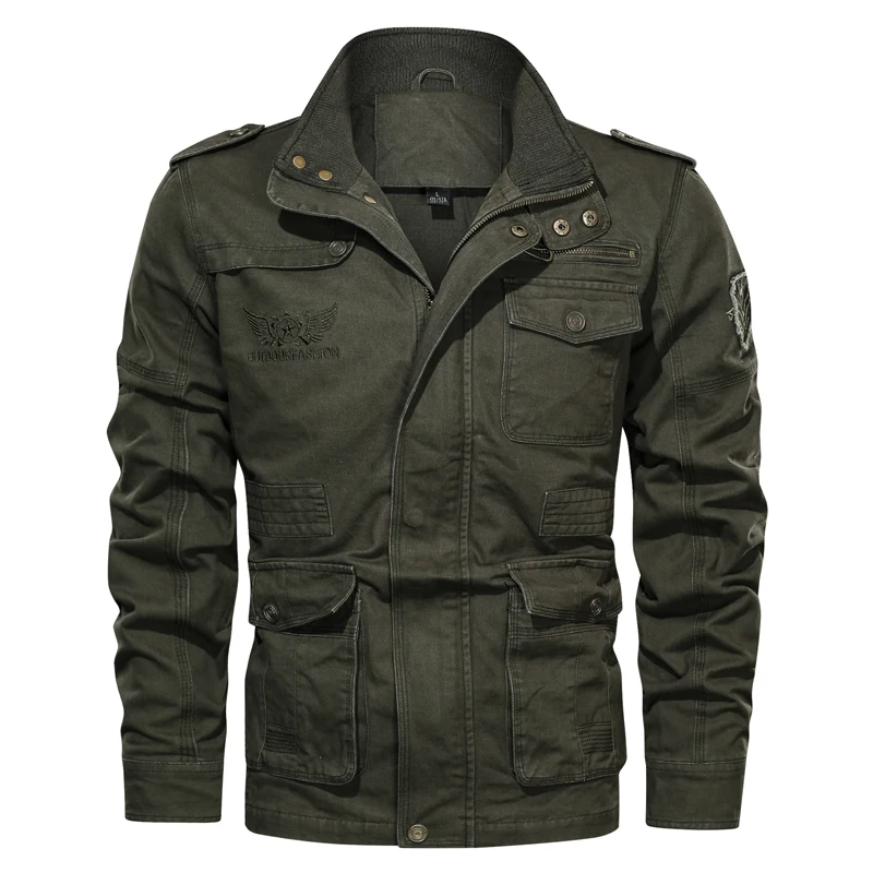 Men Autumn Winter Military Jacket Army Bomber High Quality Jackets Male Fashion Casual Cargo Coat Multi-pocket Big Size clothing | Мужская
