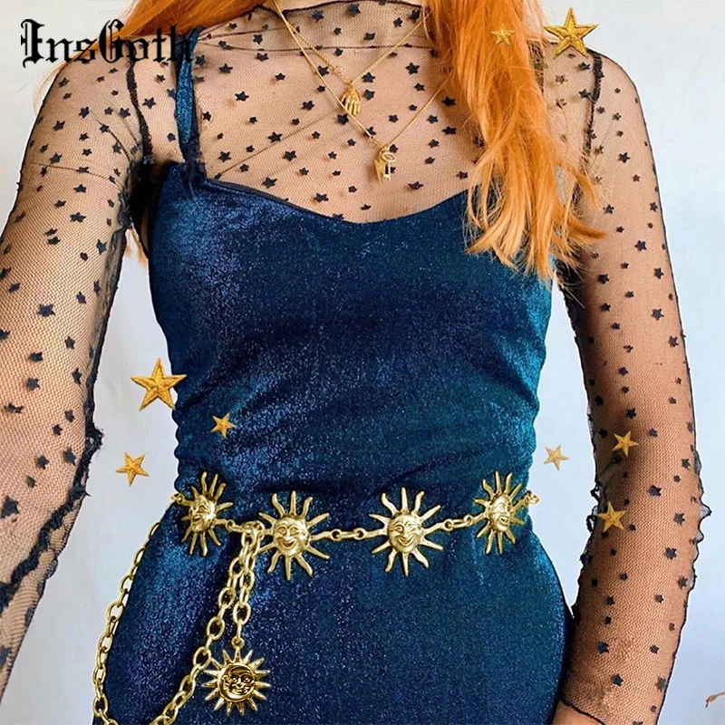 Ремень InsGoth Женский металлический в стиле Харадзюку | Аксессуары для одежды