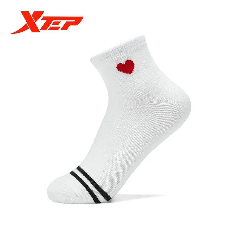Xtep/3 пар/лот Женские носки в полоску Весенние прочные вязаные теннисные туфли с