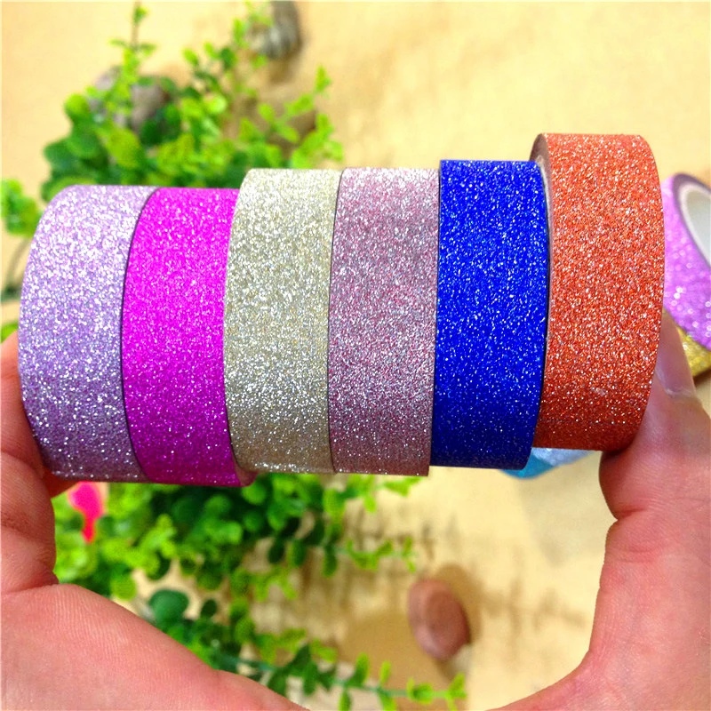 

1 Pieces Rhythmic Gymnastics Winding Tape Decoration Shiny Tape Powder Artistic Hoops Stick Gold Powder Flash Sticker Supplies