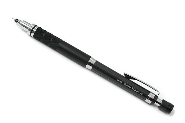 Рулетка Автоматическая Uni M5 1017 Kuru Toga Карандаш 0 5 мм Серебристая или черная|pencil