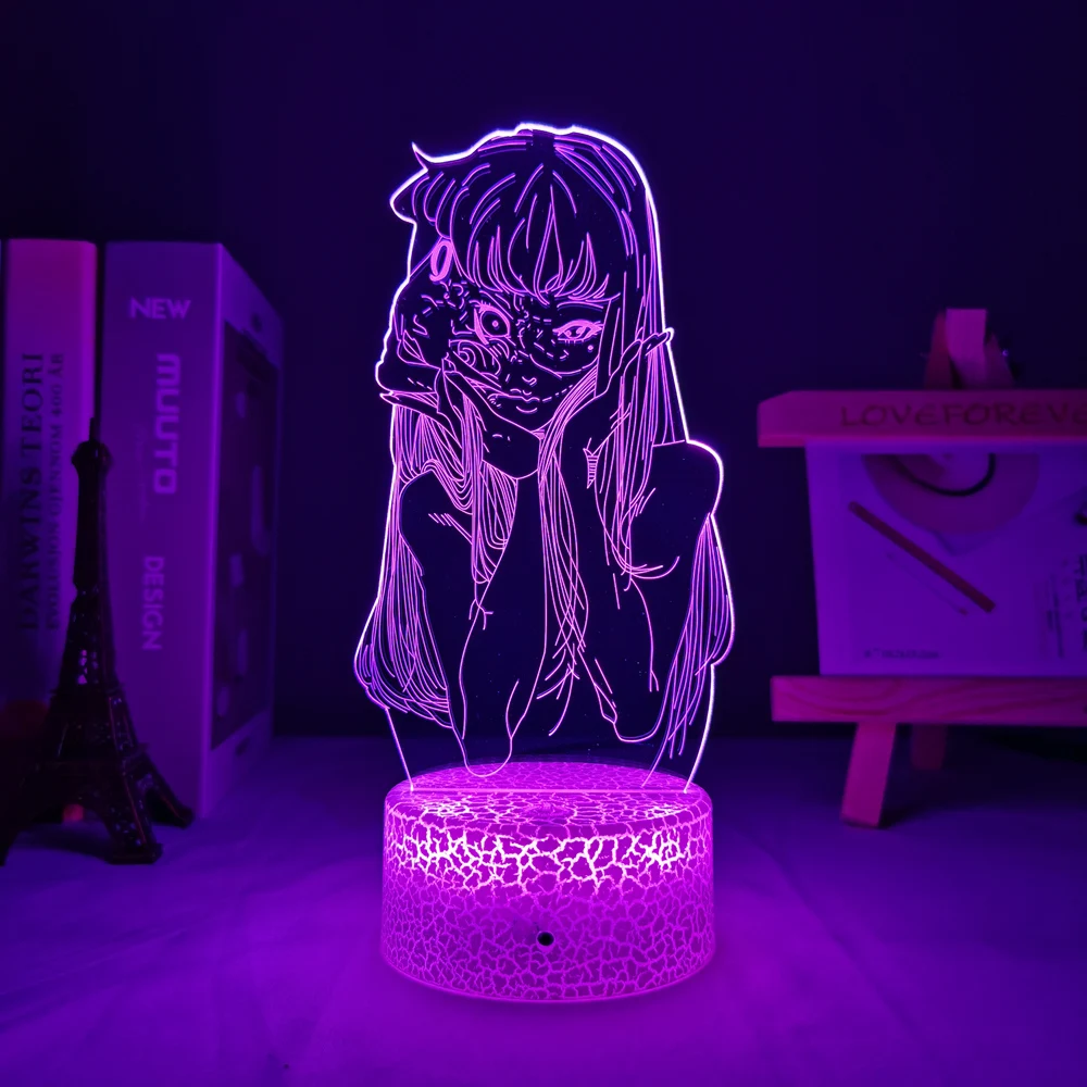 

Аниме Junji Ito коллекция Tomie 3d лампа для спальни Декор Светильник подарок на день рождения манга Junji Ito коллекция светодиодных ночников