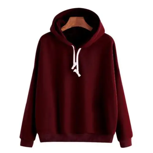 Trendy Women clothes solid long sleeve casual Sweatshirts Ladies cotton Hooded Pullover Tops one pieces