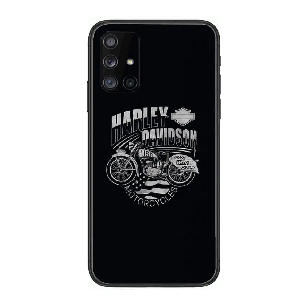 

Harley Motorcycle Davidson Phone Case Hull For Samsung Galaxy A 90 50 51 20 71 70 40 30 10 80 E 5G S Black Shell Art Cell Cover