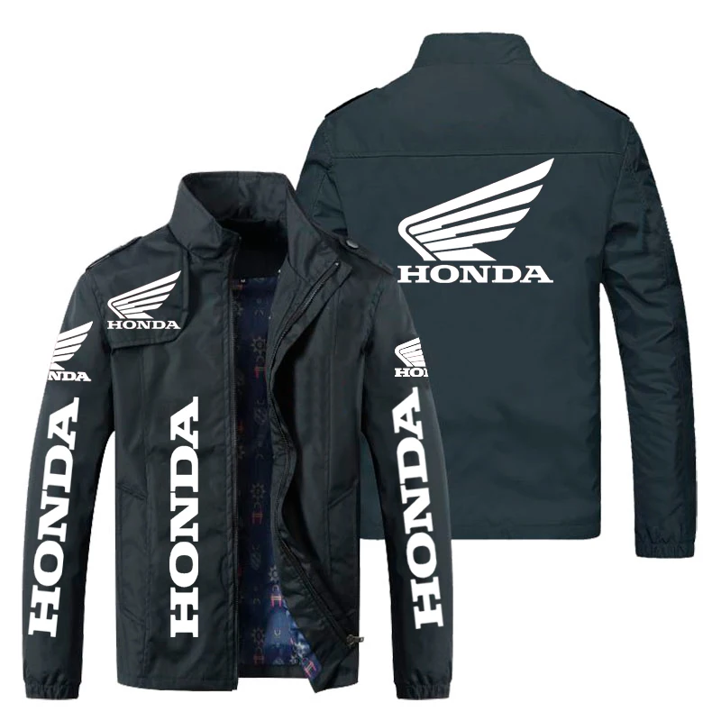 

Куртка для Honda Motor Racing, Новинка весна-осень 2022, мужская куртка с принтом в виде крыльев автомобиля Honda, Повседневная ветровка, искусственные п...