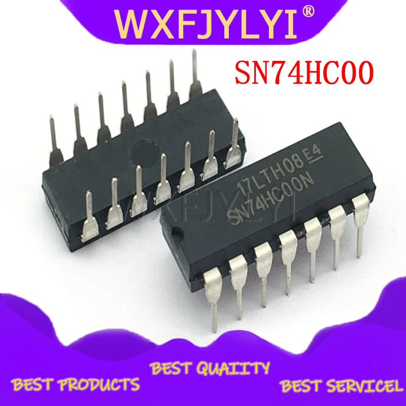 

10 шт. SN74HC00 HC00 74HC00 74HC00N DIP-14 , NAND gate IC новый оригинал