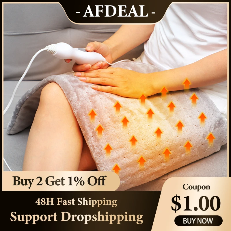 

Electric Heating Pad 90W 3 Level Temperature Adjustable Washable For Shoulder Neck Back Spine Leg Pain Relief Winter Warmer Pad