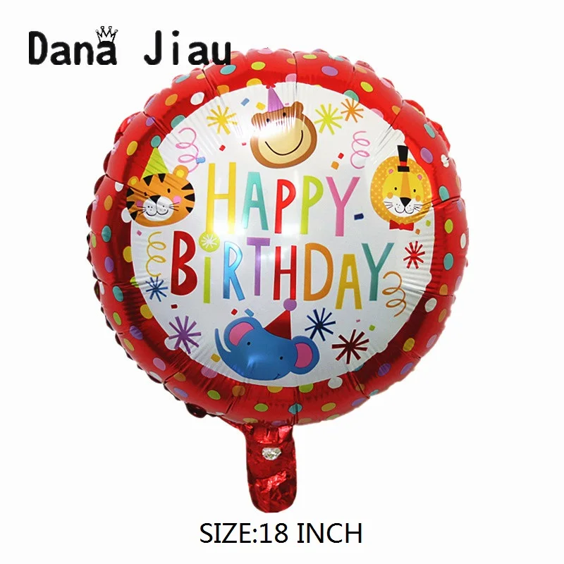 

danajiau animal party happy birthday foil balloon decoration Circus troupe lion bear kids toy Baby Showers inflate helium Ballon