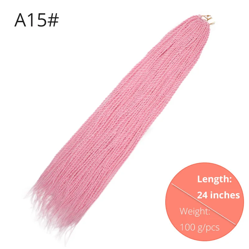 A15 AISI BEAUTY Ombre Senegalese завивка, плетение волос 14 18 24 дюймов Синтетические косички для наращивания крючком наращивание волос Черный Коричневый Женский - Цвет: A15