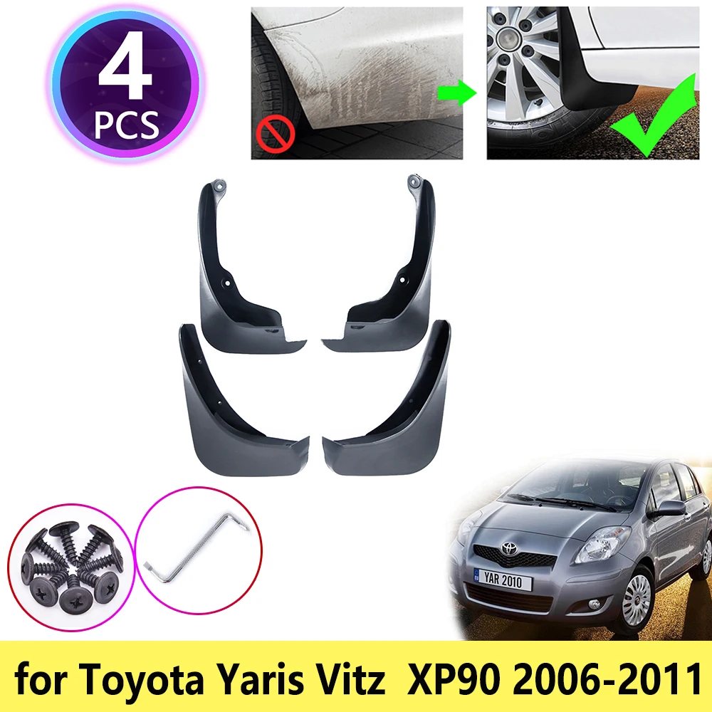 for Toyota Yaris Vitz XP90 2006 2007 2008 2009 2010 2011 Mudguards Mudflap Fender Mud Flaps Splash Guards Car Accessories Rear