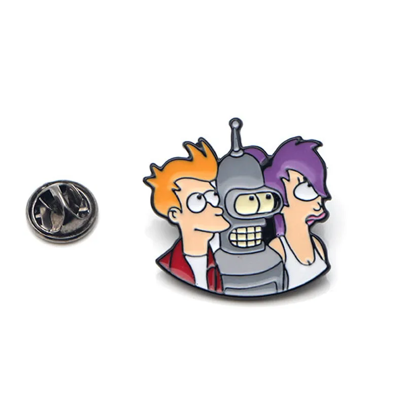 1 L2788 мультфильм Futurama металлическая Эмаль Булавка и броши рюкзак/сумки значок джинсовая брошь воротник ювелирные изделия подарки 1 шт - Окраска металла: 1