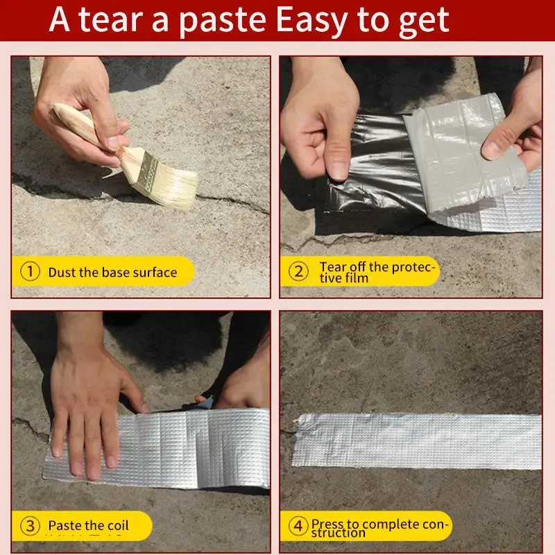 Алюминиевая фольга 3 м/5 м/10 м Бутилкаучуковая лента самоклеящаяся устойчивая к