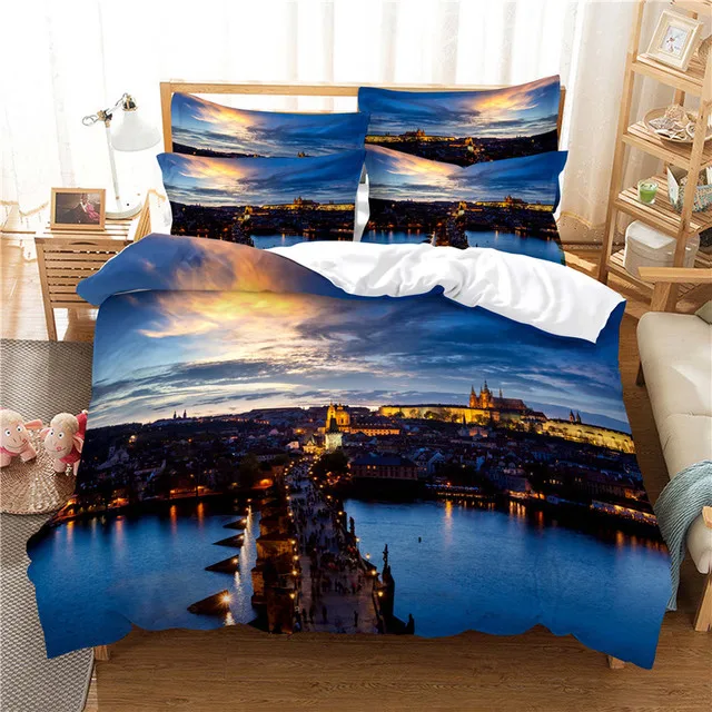 

Scenery Lake Bedding Set Sky Mountain Fashion 3d Duvet Cover Set Comforter Bed Linen Twin Queen King Single Size Dropshipping