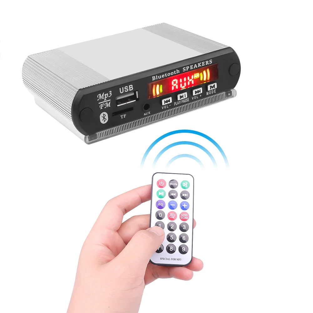 Беспроводной Bluetooth DC 12 В USB FM TF Радио MP3 декодер плата модуль аудио mp3 плеер