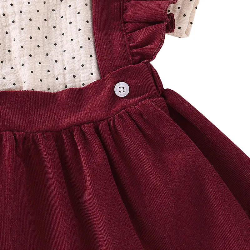 

2020 Baby Girls Cute Clothing Suit Children's Short-sleeve Jumpsuit + Solid Lace Sling Skirt 2 Pieces Outfits Set