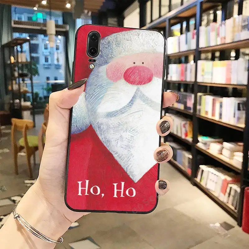 

Merry Christmas New Year fashion Phone Case Funda For Huawei P9 P10 P20 P30 Lite 2016 2017 2019 plus pro P smart