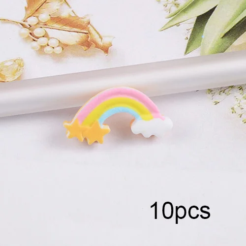 D 10pcs Веселые обезьяны, смола, животные, слизи, подвески, милые, кавайные добавки, набор для творчества, наполнитель, украшения для облаков, прозрачная, хрустящая слизи, глина - Цвет: D 10pcs