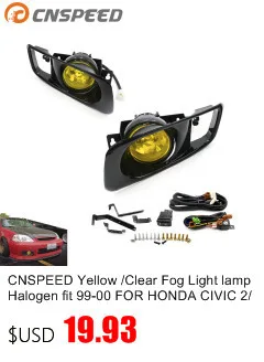 CNSPEED туман светильник фар дальнего света Противотуманные фары для HONDA CIVIC 1996-1998 2/3/4 DR с переключатель белого и желтого цвета YC100477