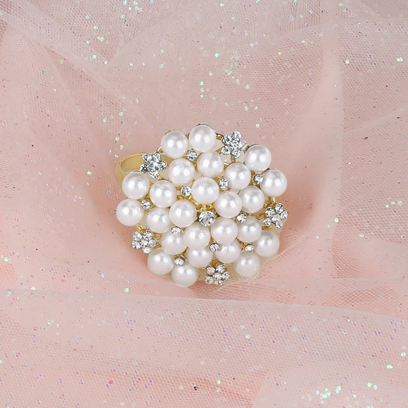 6/10 шт./лот серебряные золотые кольца салфетки держатель для салфеток настольное