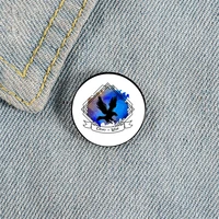 eagle raven emblem smart clever wise printed pin custom funny brooches shirt lapel bag cute badge cartoon cute jewelry gift