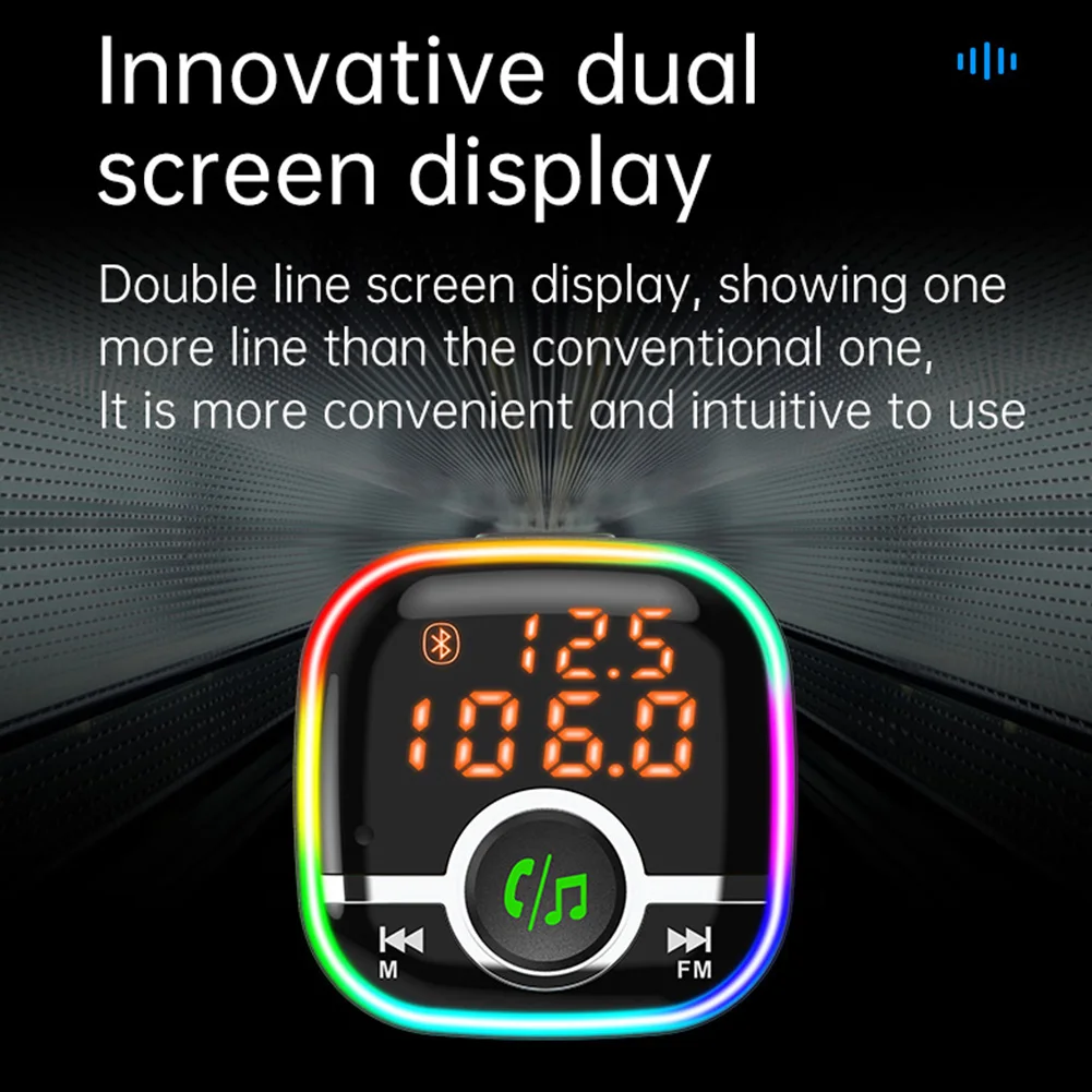 

Dual USB Fast Charger Car Accessories Car Bluetooth FM Transmitter Modulator Hands Free MP3 Player USB Charger