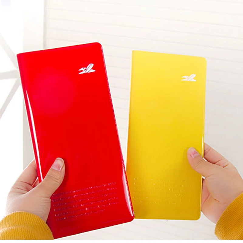

Travel Multifunction Double Open Long Document Bag Passport Bags Card Holder Purse Case for Women Candy-colored PU Card Package