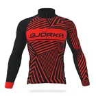 Зимняя велосипедная Джерси Bjorka, теплая флисовая куртка, велосипедные Кашемировые топы с длинным рукавом, велосипедный костюм для горного велосипеда, мужская одежда