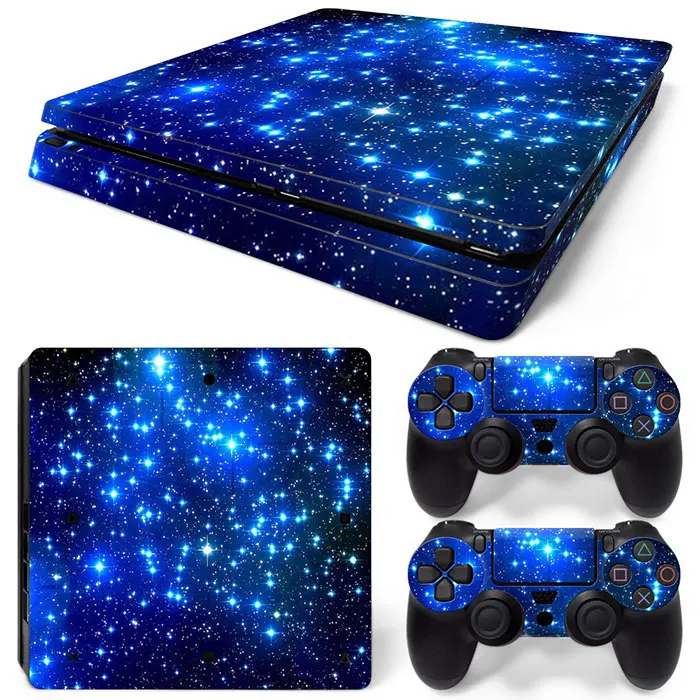 Небесный дизайн для PS4 тонкая консоль и контроллеры наклейки для ps4 тонкая кожа Наклейка для ps4 тонкая виниловая наклейка