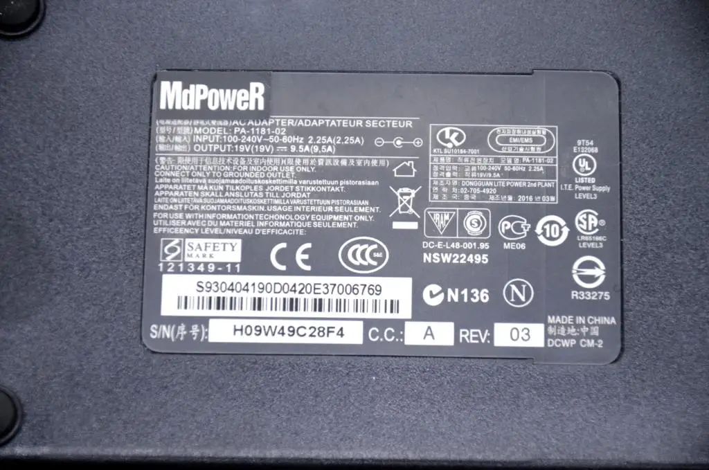 Оригинальный адаптер питания переменного тока для HP 397804-001 19 в 180 а DC688A 8560 Вт