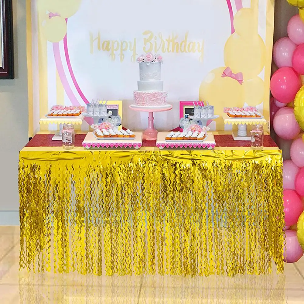 75*275 см спираль полоса дождь шелк занавеска юбка для стола свадебный реквизит