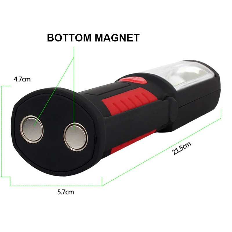 Новый 2 шт. ручной перезаряжаемый светодиодный фонарь 3 Вт с магнитом для кемпинга